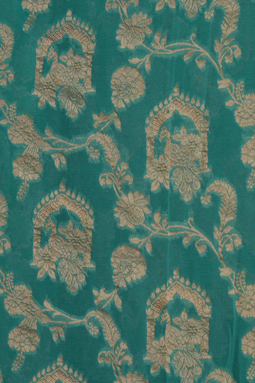 Image of Banarasi Georgette Sea Green Saree